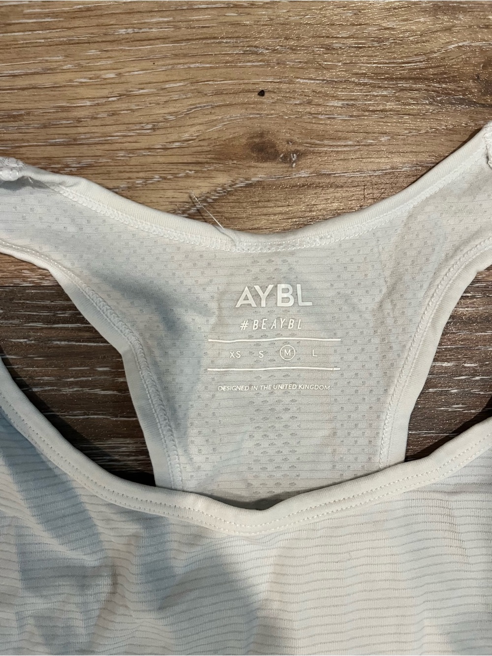 AYBL Cream Racerback Seamless Performance Tank - Picture 3 of 3